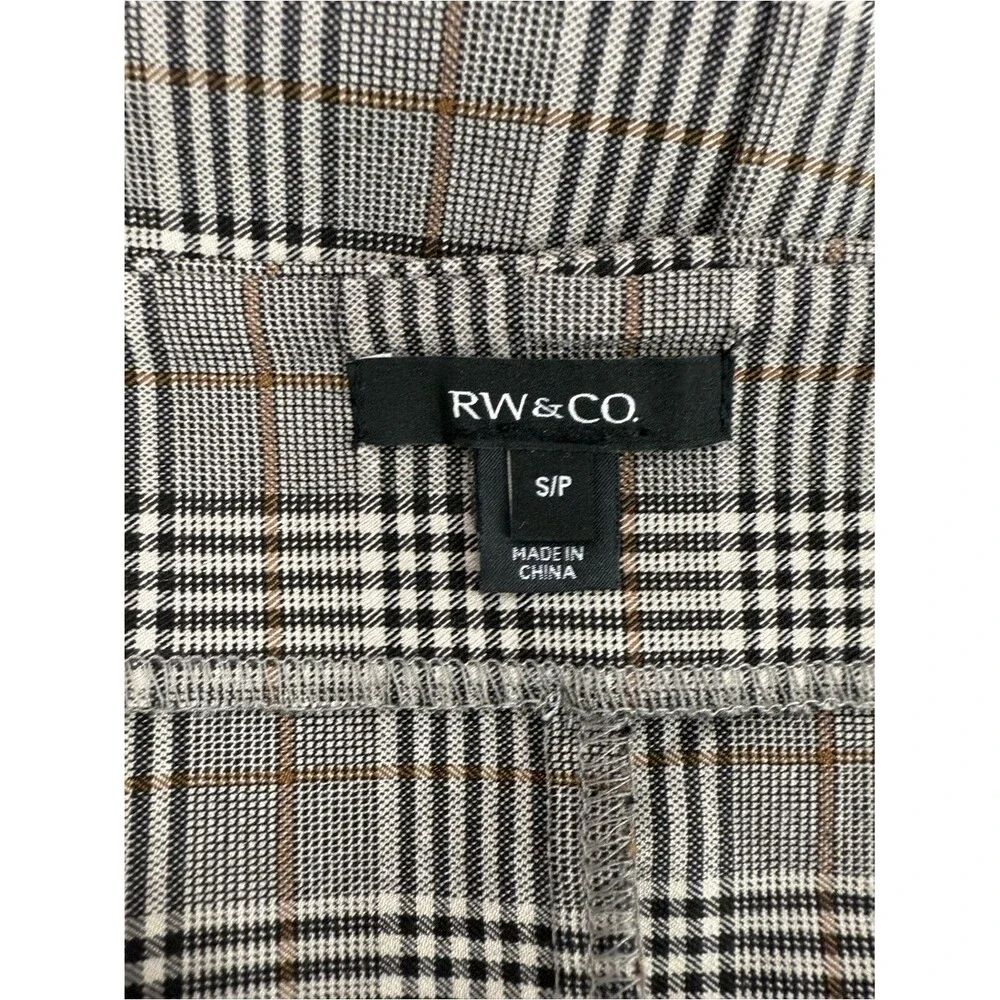RW&CO. Skirt striped Plaid Pencil Skirt in Brown, Black and Cream